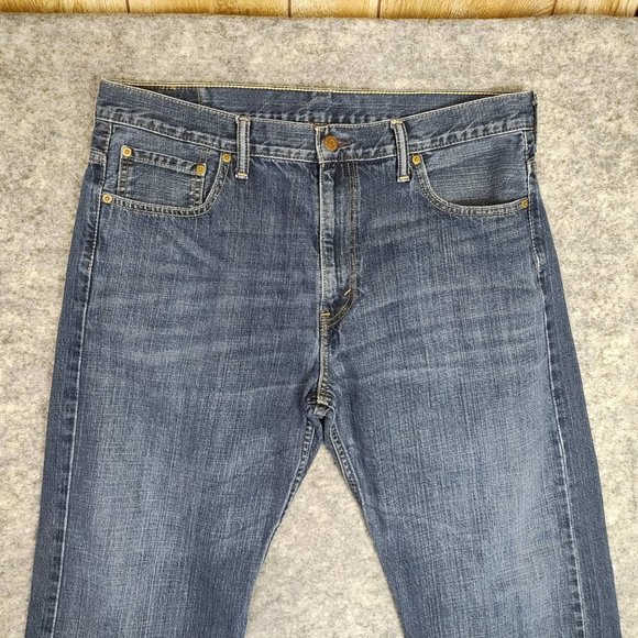 Levis Baggy Jeans Men 36x29 (32) 569 Loose Straight Skater Dark Faded Distressed - Picture 3 of 7